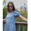 Платье миди Дора Season голубое в цветы - изображение 2