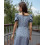 Платье миди Дора Season голубое в цветы - изображение 5