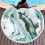 Пляжное полотенце с бахромой круглое Homytex 150*150 Абстракция голубая