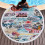 Пляжное полотенце с бахромой круглое Homytex 150*150 Пляжный курорт - изображение 1