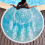 Пляжное полотенце с бахромой круглое Homytex 150*150 Ловец снов голубой - изображение 1