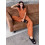 Летний брючный костюм Бель Season терракотового цвета - изображение 6