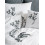 Комплект постельного белья с вышивкой Cotton Box Ivy Gri 200x220 - изображение 2