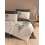 Комплект постельного белья с вышивкой Cotton Box Panos Kahve 200x220 - изображение 1