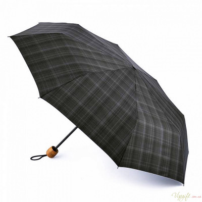 Мужской складной зонт Fulton G868 Hackney-2 Charcoal Check