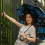 Женский зонт-трость Fulton Bloomsbury-2 Night Sky Flowers - изображение 4