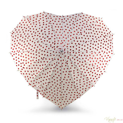 Женский зонт-трость Fulton Heart Walker-1 Mini Hearts